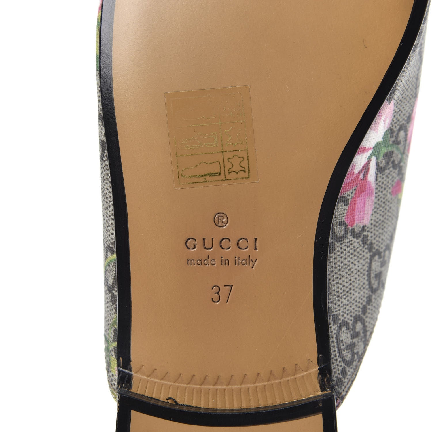 Gucci GG Supreme Monogram Blooms Womens Princetown Slippers 37 Beige Multicolor Dry Rose 7 of 8