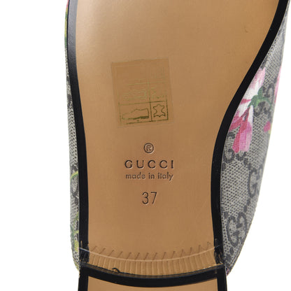 Gucci GG Supreme Monogram Blooms Womens Princetown Slippers 37 Beige Multicolor Dry Rose 7 of 8