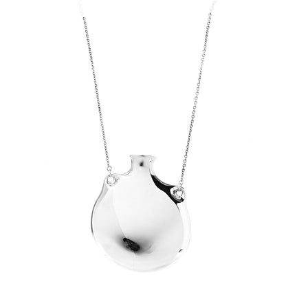 Tiffany Sterling Silver Large Elsa Peretti Bottle Pendant Necklace 1 of 4