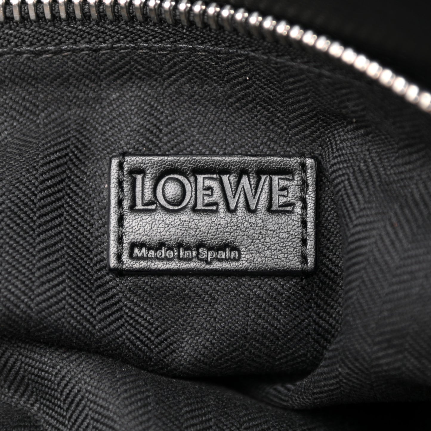 Calfskin XL Zipper Puzzle Bag Black