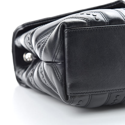 Saint Laurent Calfskin Y Quilted Studded Monogram Small Loulou Chain Satchel Black 10 of 15