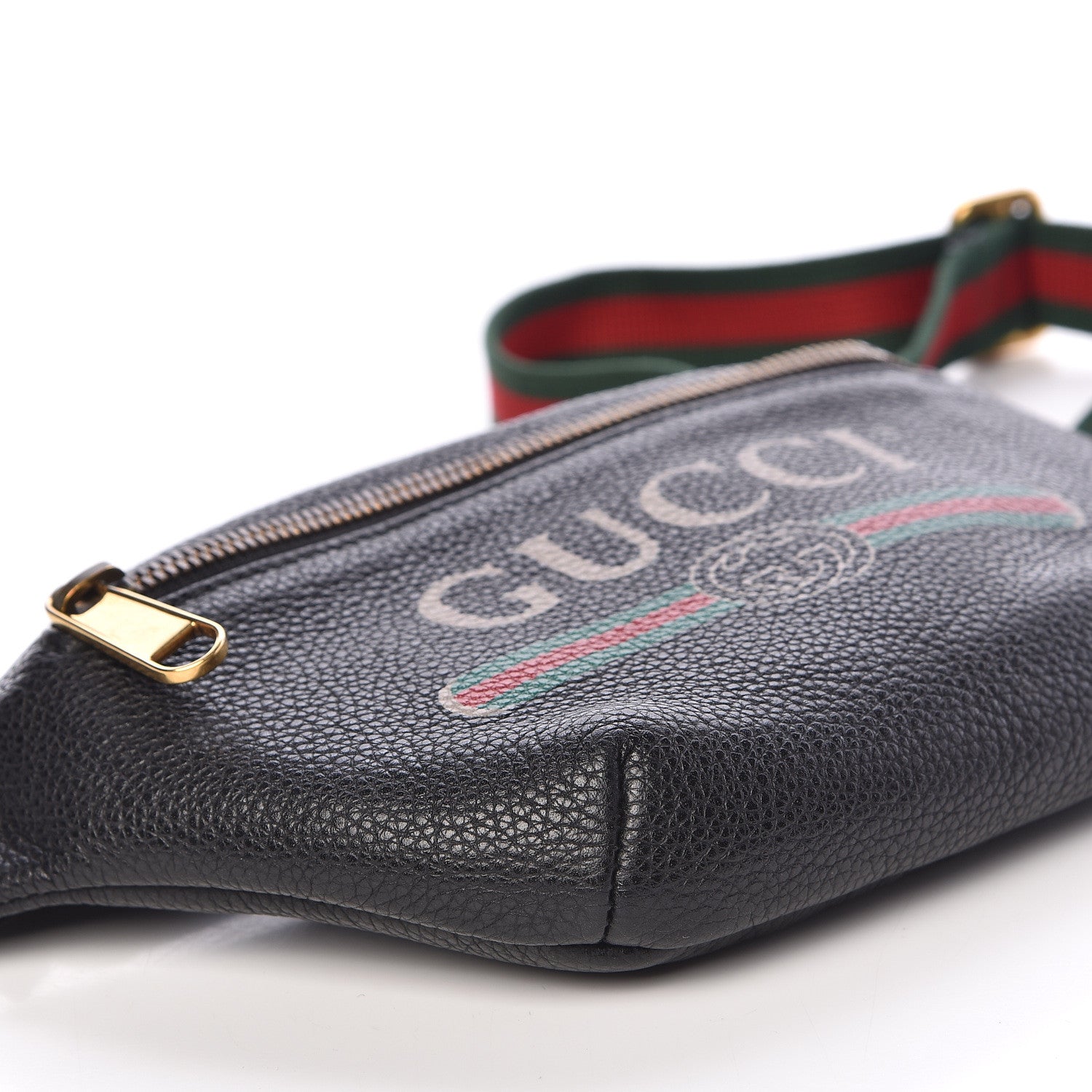 Gucci Grained Calfskin Small Logo Belt Bag Black 8 of 12