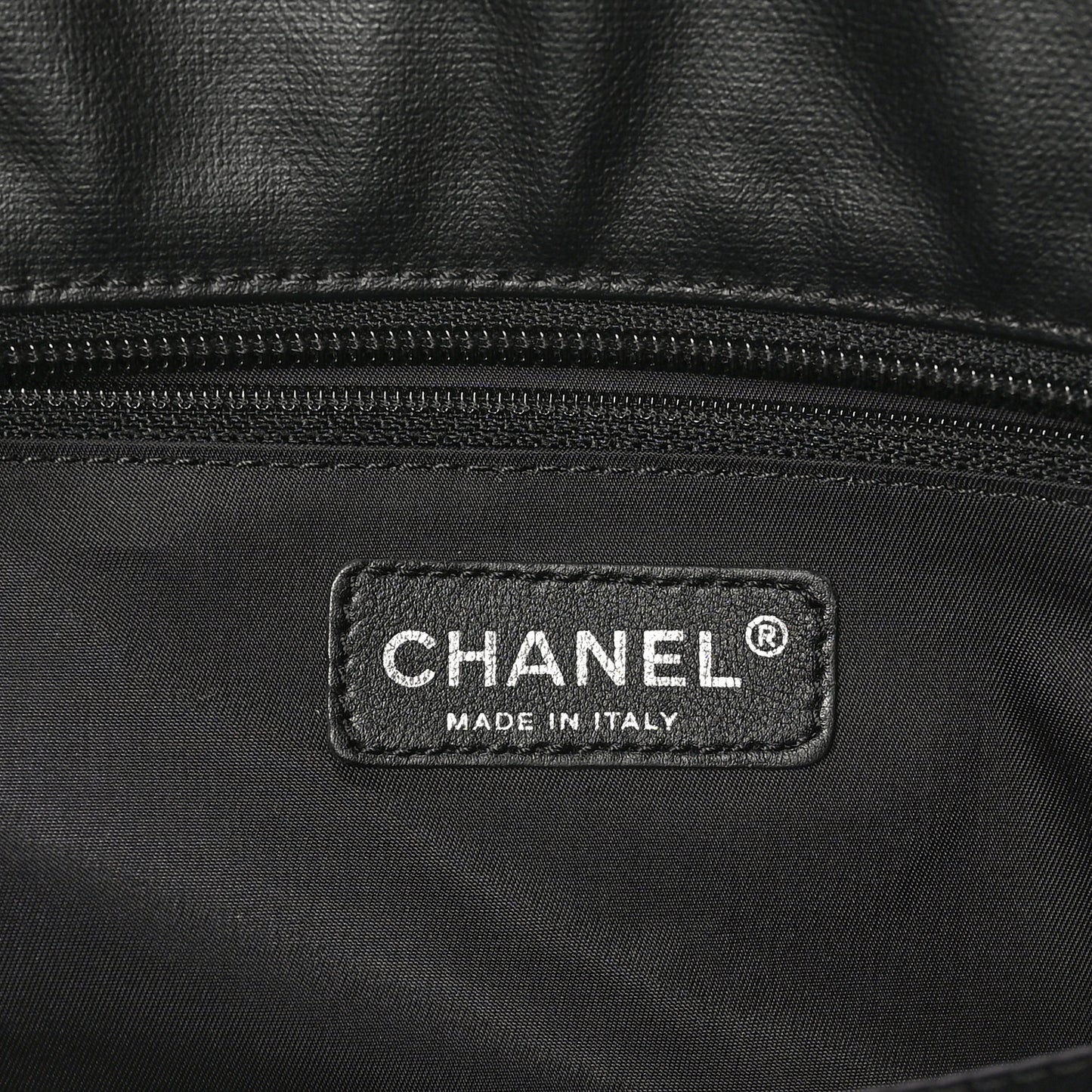 Coated Canvas Quilted Large Paris Biarritz Tote Black