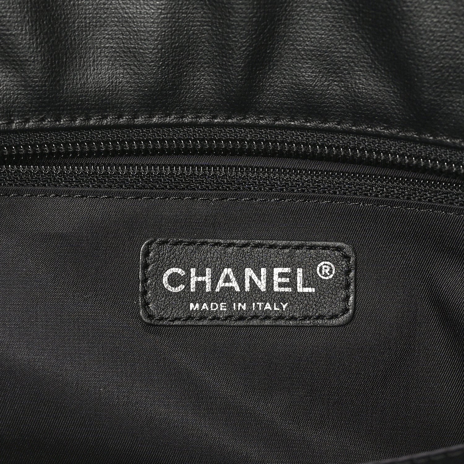 Chanel Coated Canvas Quilted Large Paris Biarritz Tote Black 7 of 11