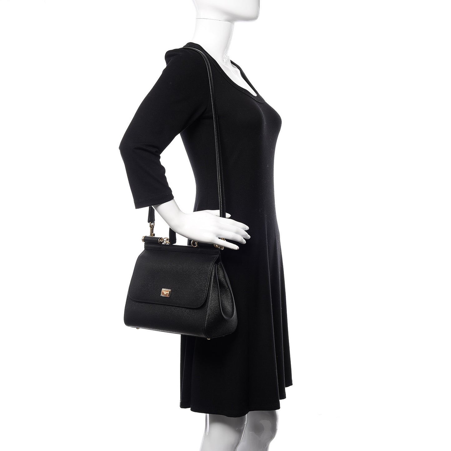 Dauphine Medium Miss Sicily Satchel Black