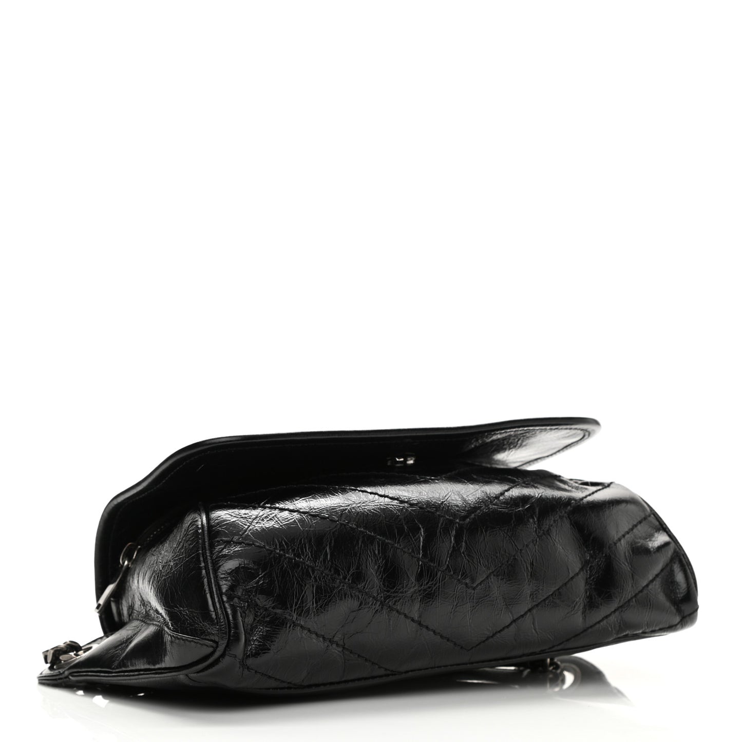 Crinkled Calfskin Matelasse Monogram Niki Body Bag Black