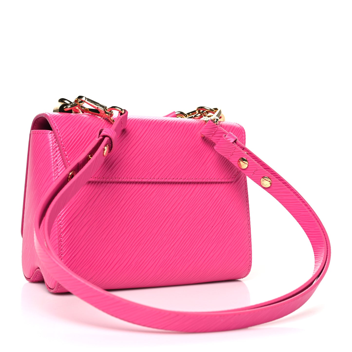 Epi Twist Braided Chain Shoulder Bag PM Rose Miami Pink