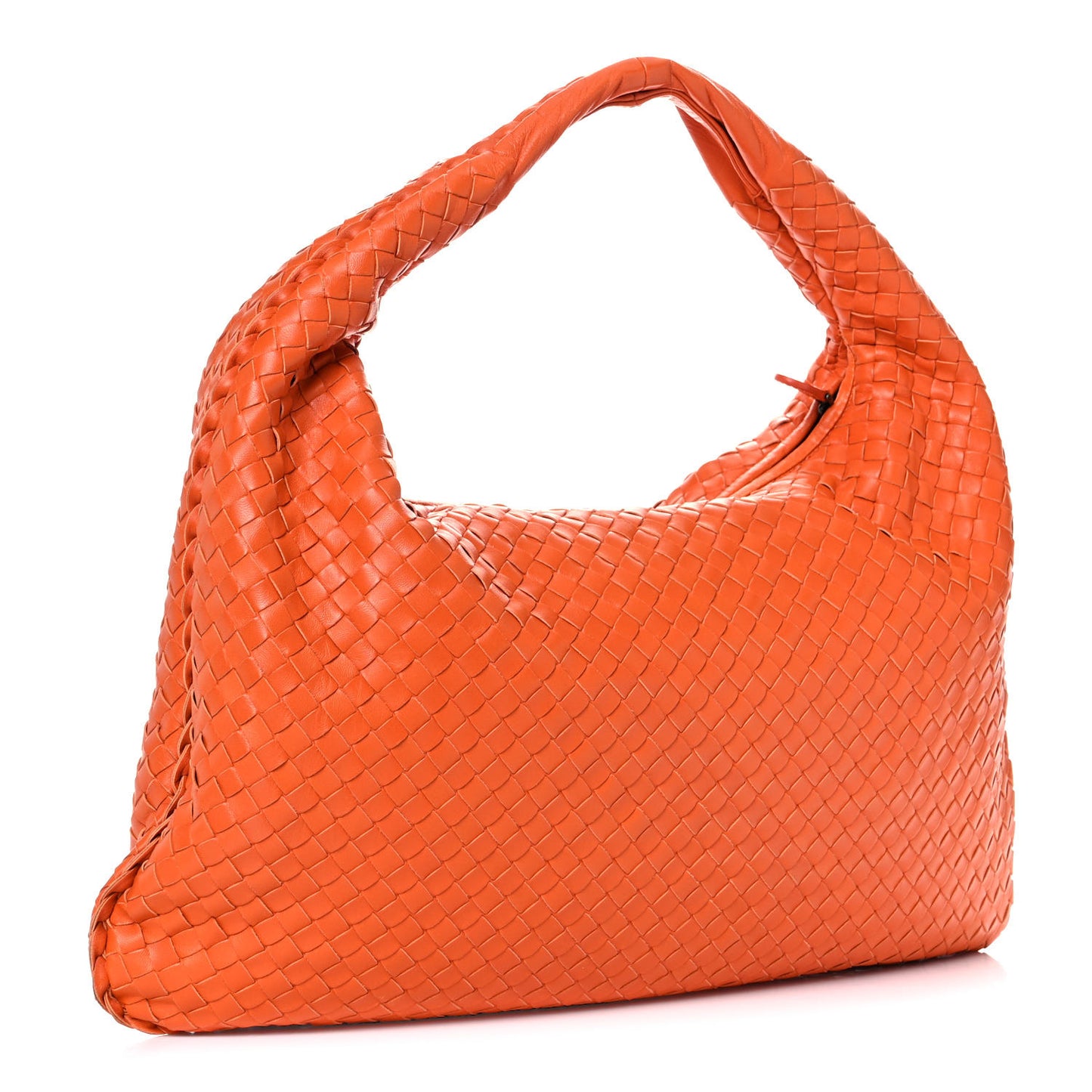 Nappa Intrecciato Large Veneta Hobo Orange