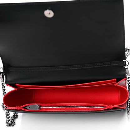 Christian Louboutin Calfskin Spikes Loubinthesky Paloma Clutch Black 5 of 13