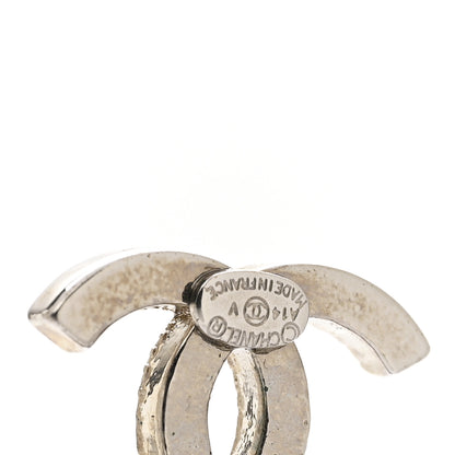 Chanel Crystal CC Earrings Silver 9 of 10