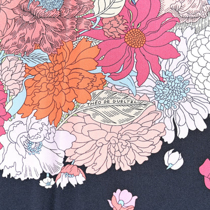 Hermes Silk Robe Legere Scarf 90 Marine Parme Rose 4 of 5