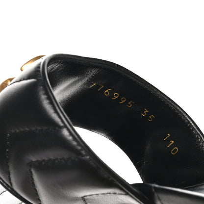 Gucci Nappa Charlotte Double G Marmont Thong Pumps 35 Black 35 Mystic White 7 of 10
