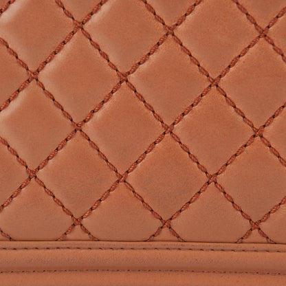 Chanel Calfskin Quilted Large Boy Flap Dark Beige 13 of 14