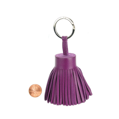 Hermes Lambskin Carmen Tassel Key Holder Anemone 2 of 5