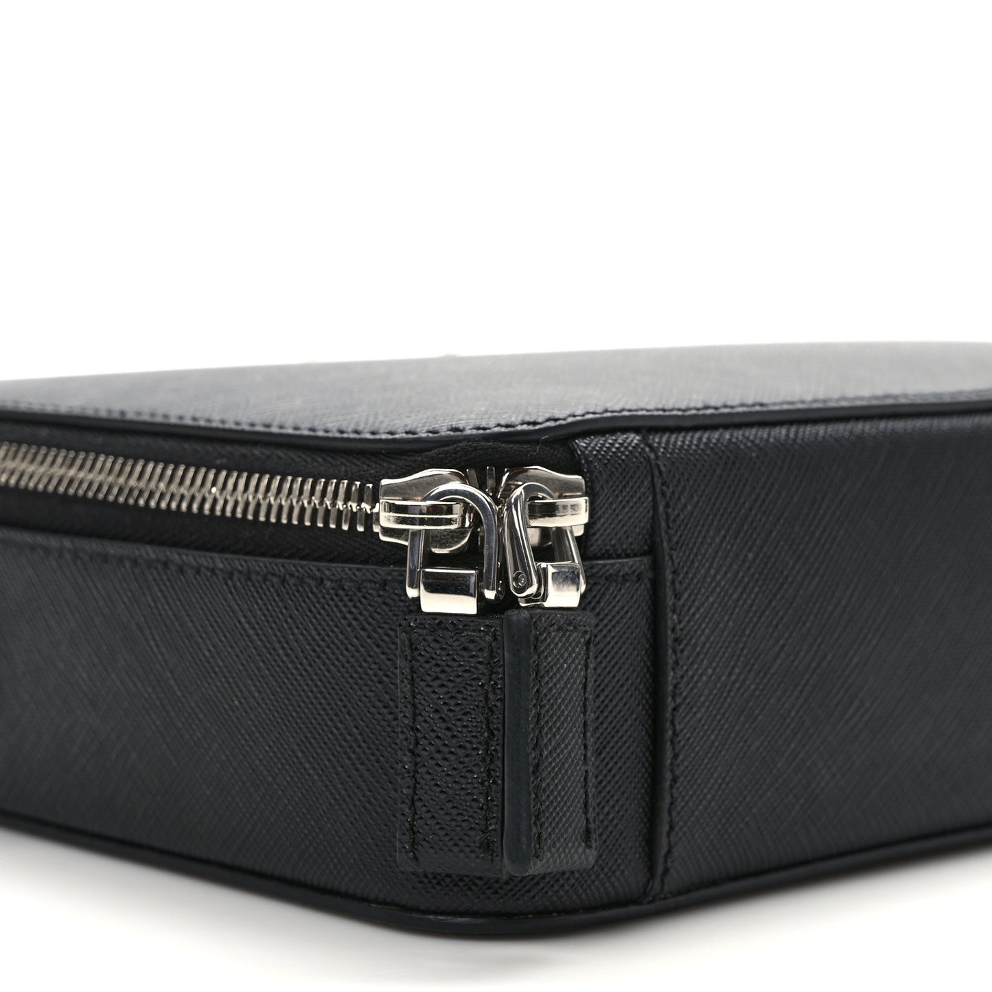 Saffiano Travel Medium Brique Crossbody Bag Black