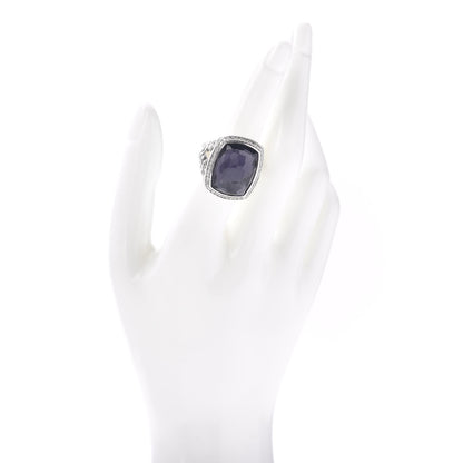 David Yurman Sterling Silver Diamond Black Orchid 20mm Albion Ring 54 6.75 2 of 5