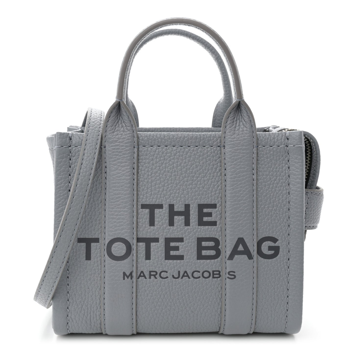 Grained Calfskin Mini The Tote Bag Grey