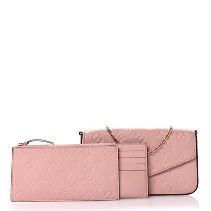 Louis Vuitton Empreinte Pochette Felicie Chain Wallet Rose Poudre 3 of 13