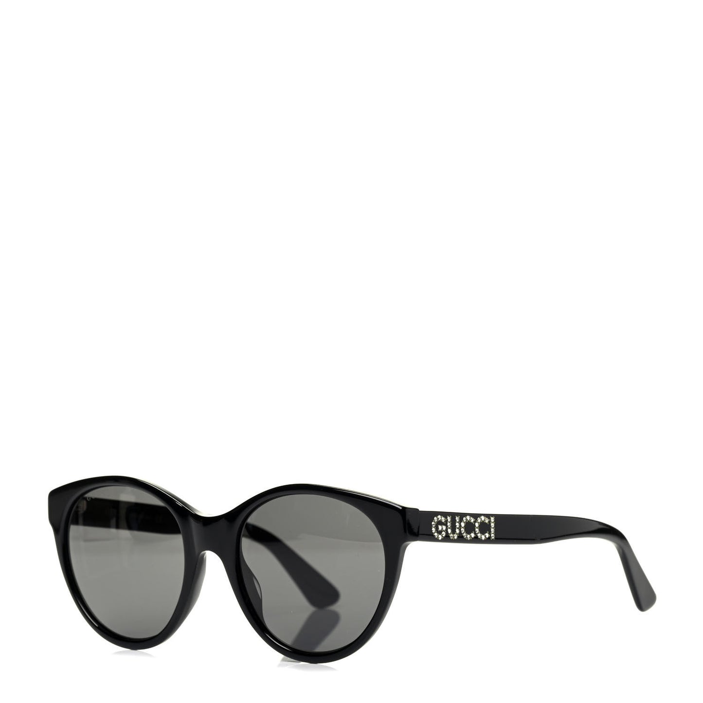 Round Frame Crystal Sunglasses GG 0419S Black