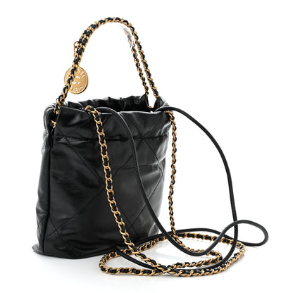 Chanel Shiny Calfskin Quilted Mini Chanel 22 Black 3 of 11