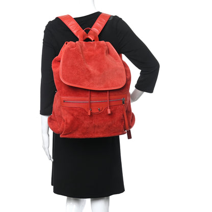 Balenciaga Matte Calfskin Classic Hardware S Traveler Backpack Rouge Grenade 2 of 14