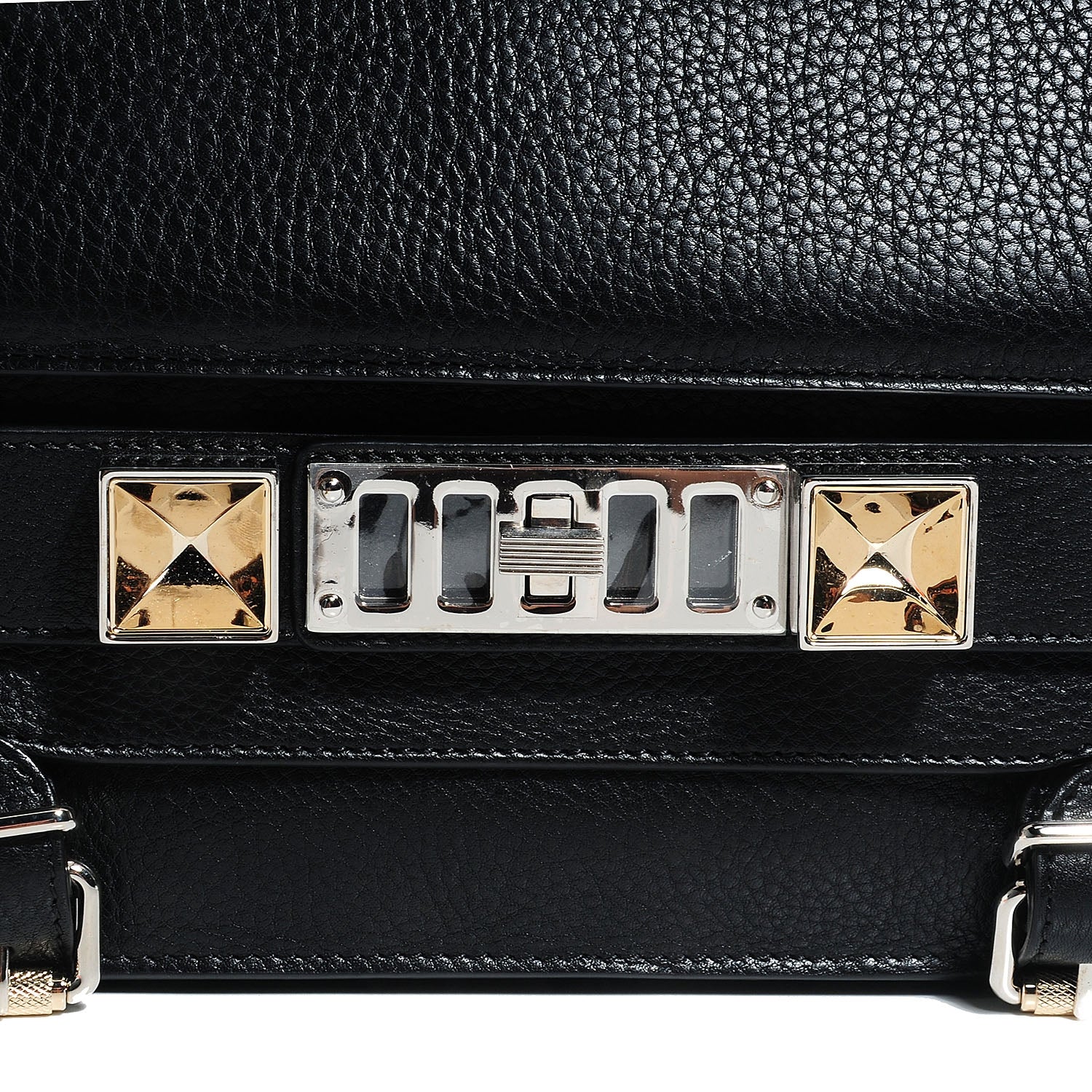 Proenza Schouler Textured Leather PS11 Classic Shoulder Bag Black 14 of 16