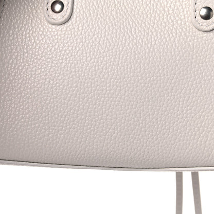 Balenciaga Grained Calfskin Neo Classic Silver Hardware Nano City Crossbody Chalky White 9 of 9