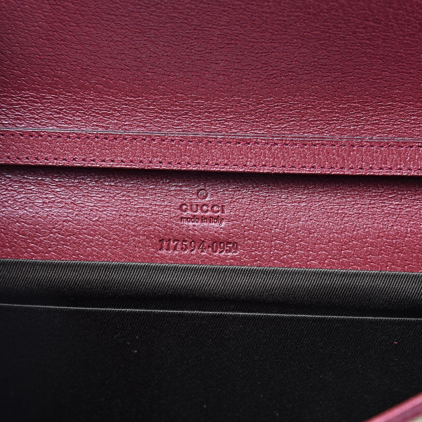 Monogram Bamboo Bar Clutch Red