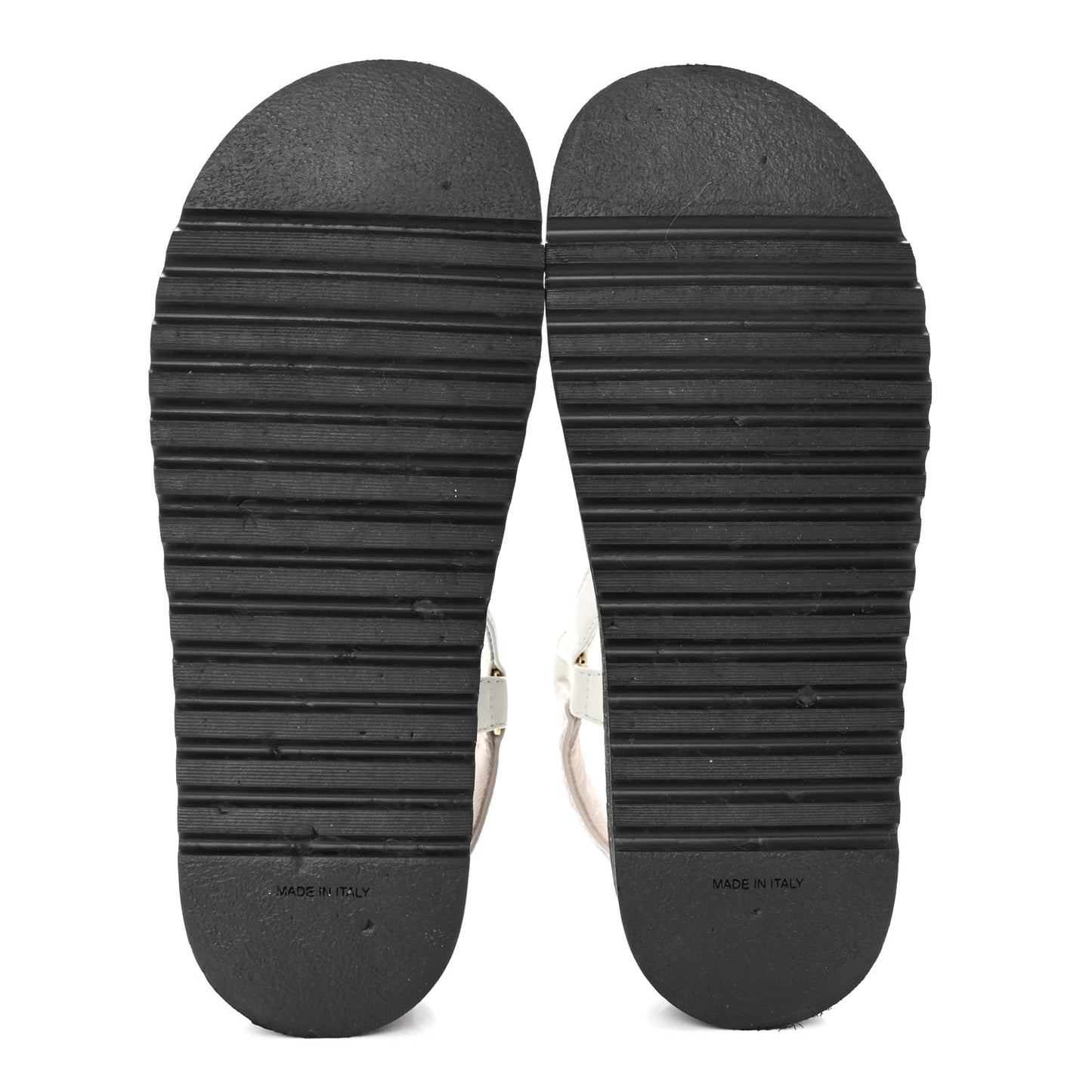 Lambskin Quilted CC Logo Platform Sandals 39 Black White Pink
