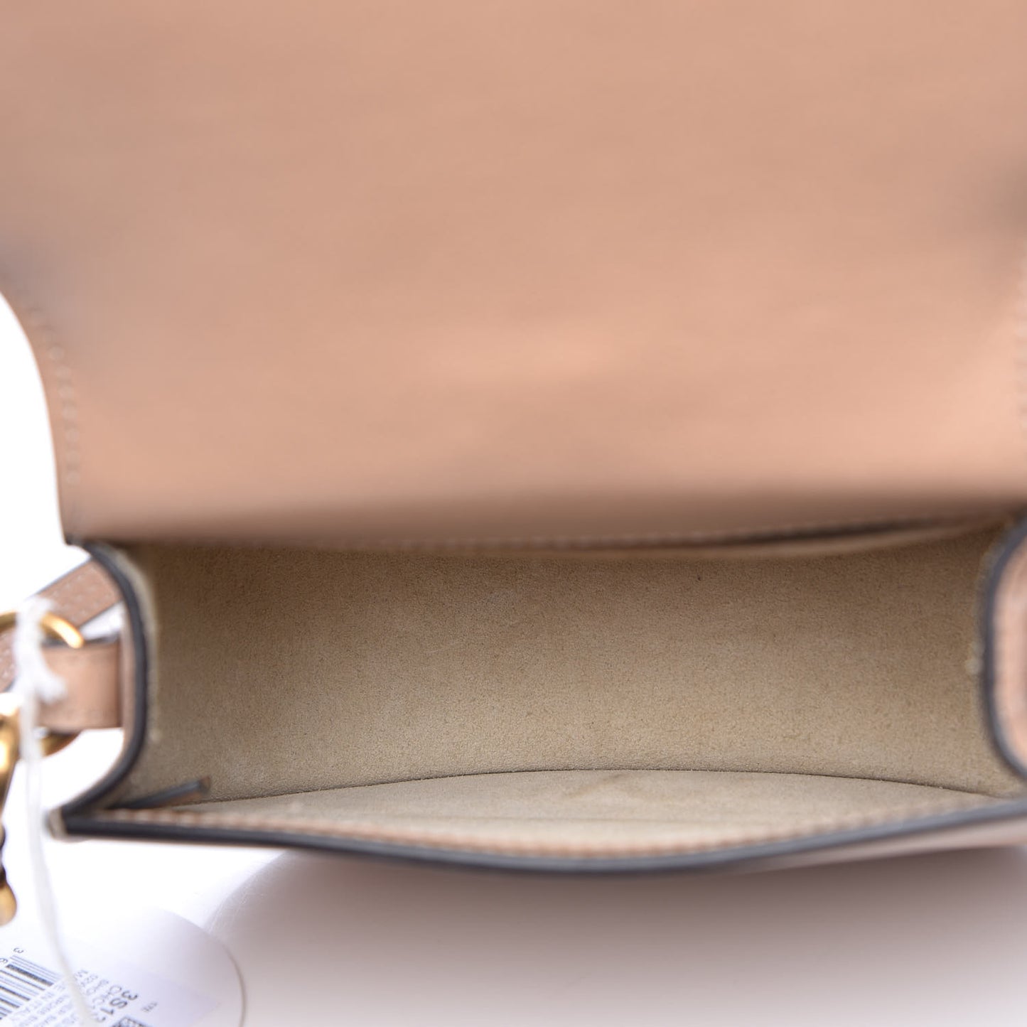 Calfskin Suede Small Nile Bracelet Bag Biscotti Beige