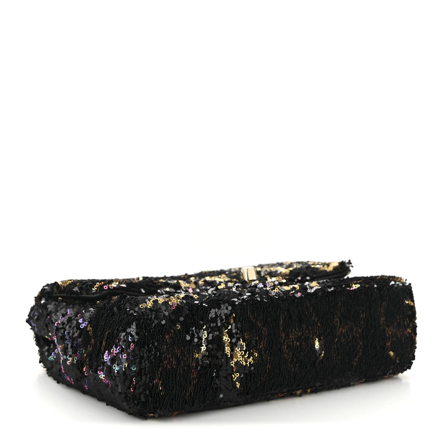 Sequin CC Small Single Flap Black Multicolor