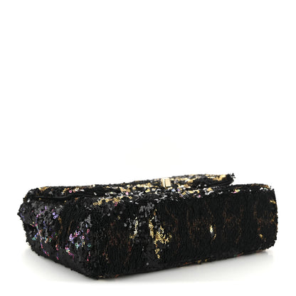 Chanel Sequin CC Small Single Flap Black Multicolor 4 of 10