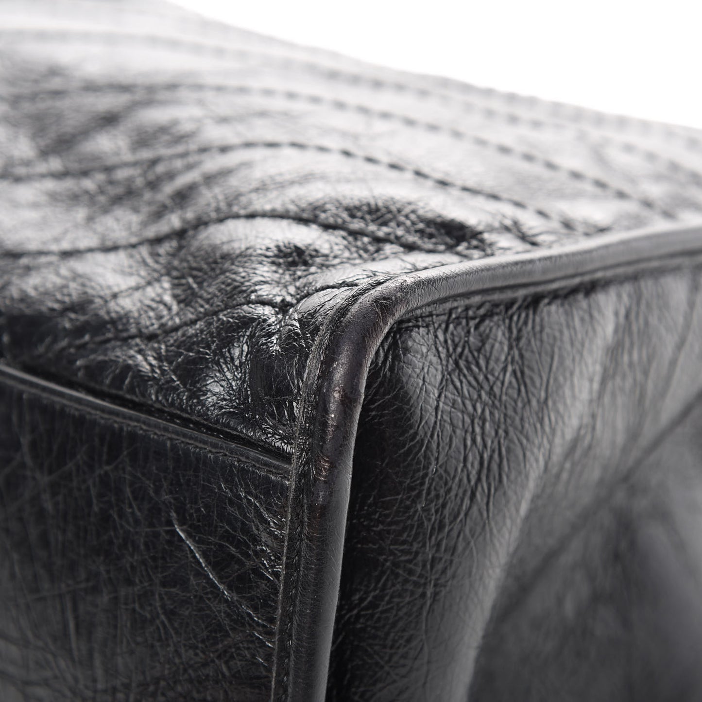 Crinkled Calfskin Matelasse Monogram Niki Shoulder Bag Black