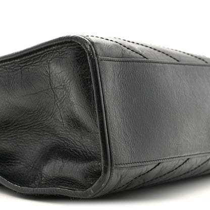 Saint Laurent Crinkled Calfskin Matelasse Monogram Large Niki Shopper Tote Black 9 of 12