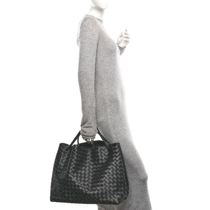 Bottega Veneta Nappa Intrecciato Large Andiamo Shoulder Bag Black 2 of 9