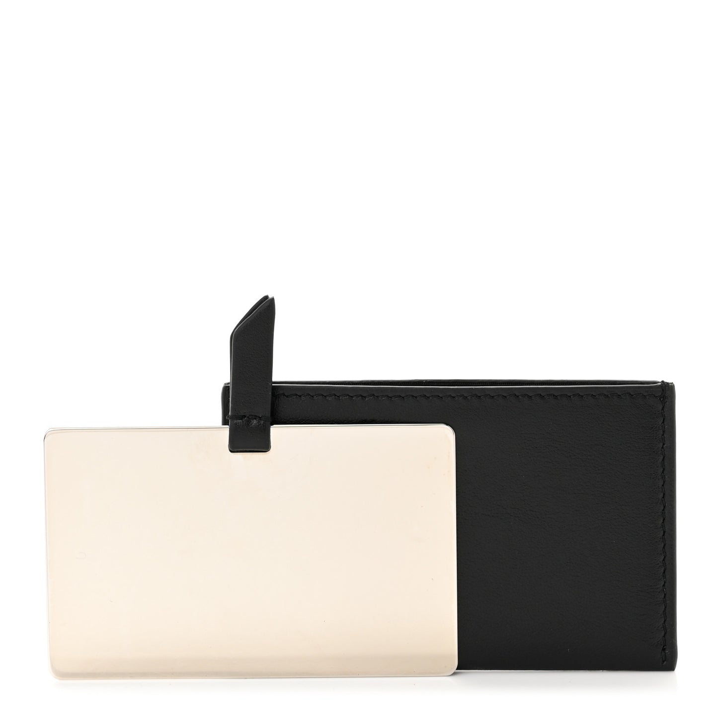 Smooth Calfskin For You Mirror Card Case Black