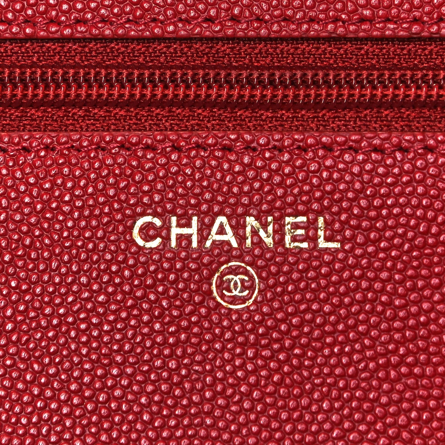 Chanel Caviar Quilted Vintage Mademoiselle Wallet On Chain WOC Red 6 of 10