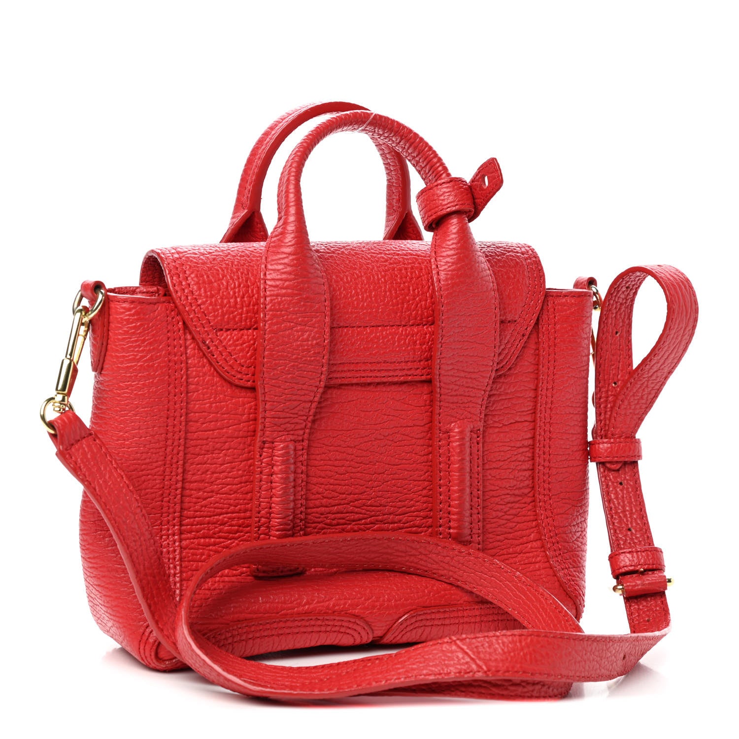 3.1 Phillip Lim Textured Calfskin Mini Pashli Satchel Red 2 of 4