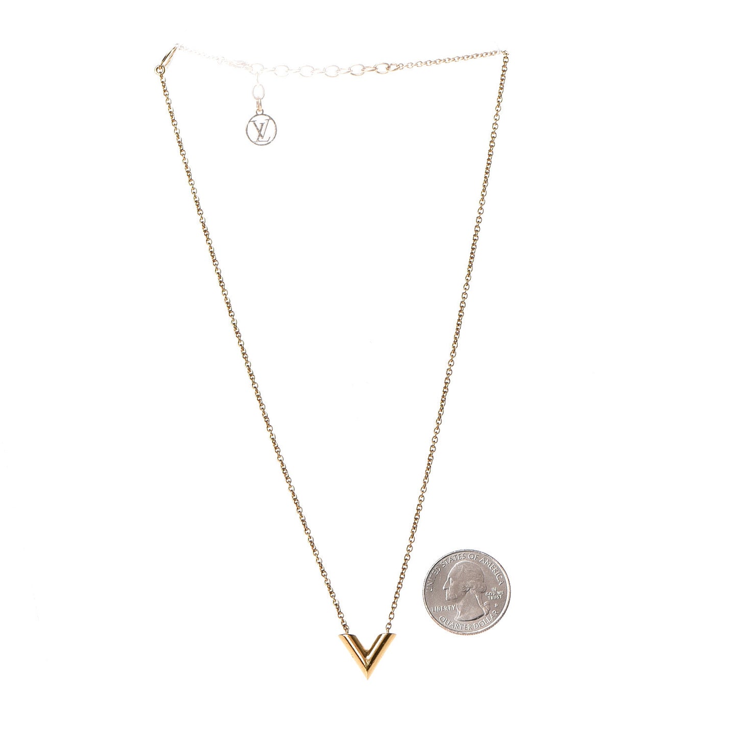 Essential V Necklace Gold