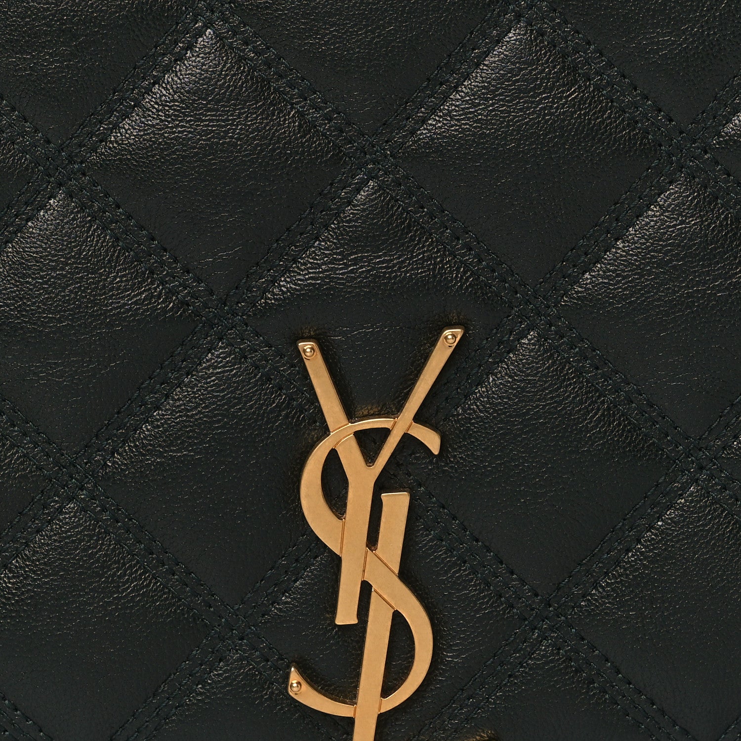 Saint Laurent Lambskin Quilted Mini Becky Chain Bag New Vert Fonce 6 of 8