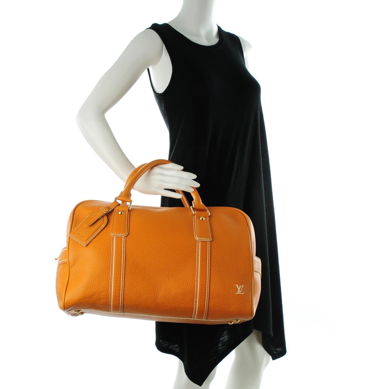 Louis Vuitton Tobago Leather Carryall Yellow 2 of 7