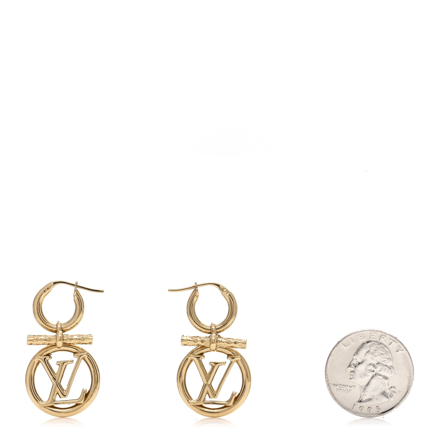 Louis Vuitton Baby Louise Earrings Gold 2 of 4