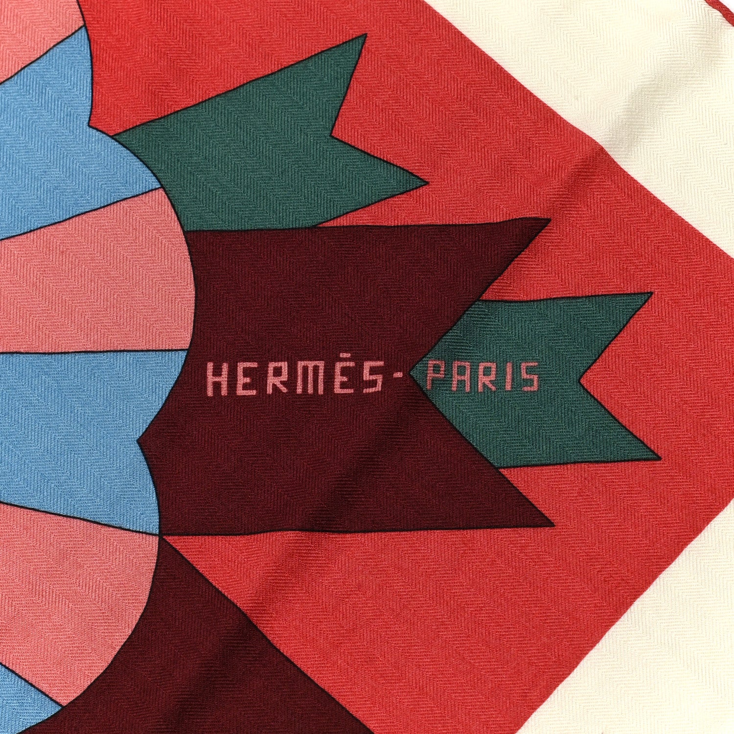 Hermes Cashmere Silk Cheval De Fete Shawl 140 Vieux Rose Vert 3 of 6