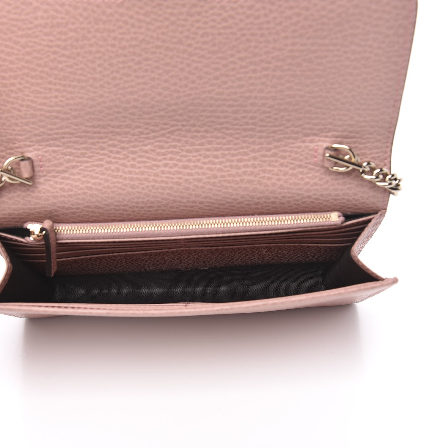 Gucci Dollar Calfskin Interlocking G Chain Wallet Soft Pink 5 of 9
