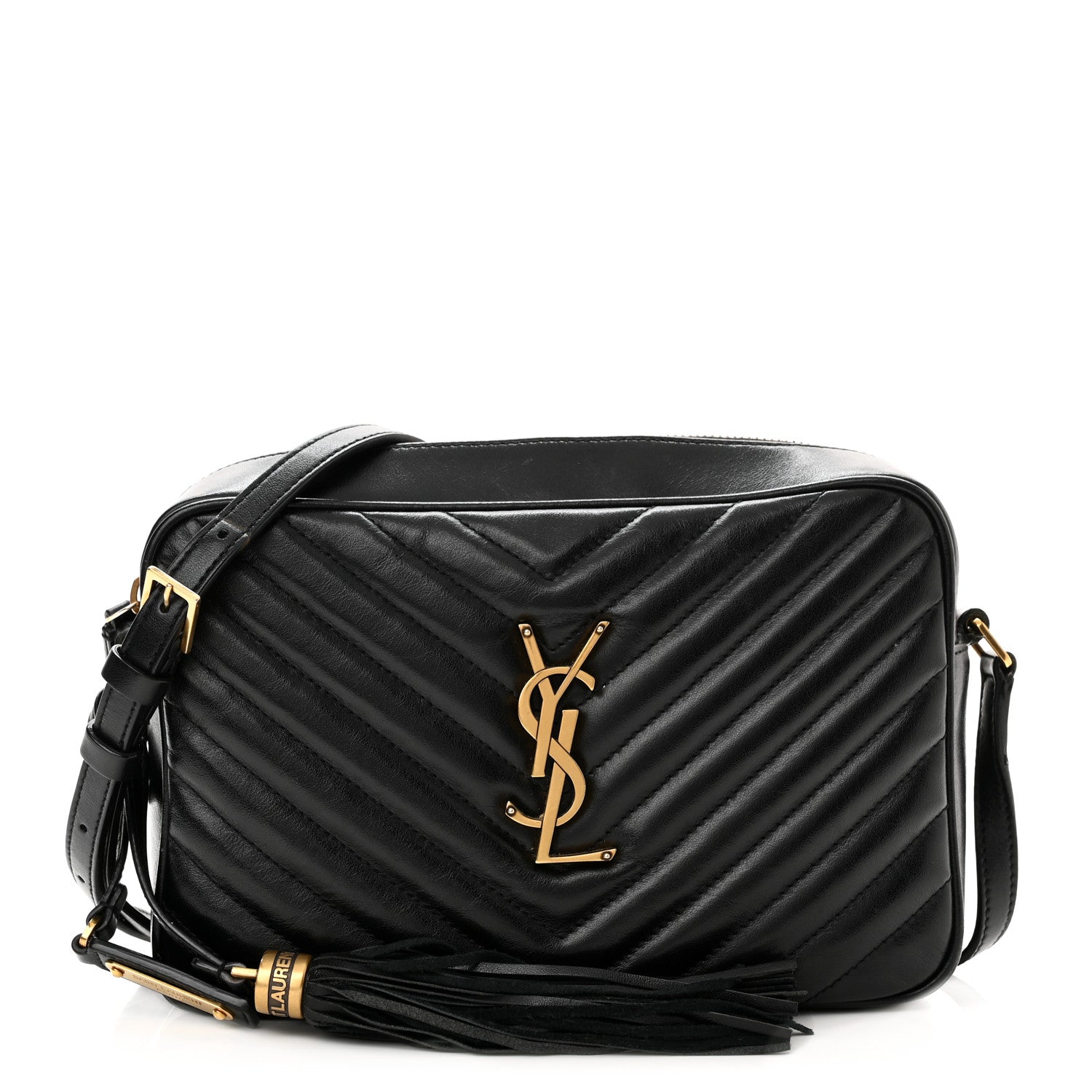 Saint Laurent Calfskin Matelasse Monogram Lou Camera Bag Black 1 of 13