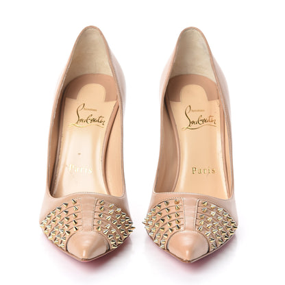 Christian Louboutin Kid Bareta 100 Pumps 36.5 Nude Light Gold 2 of 7