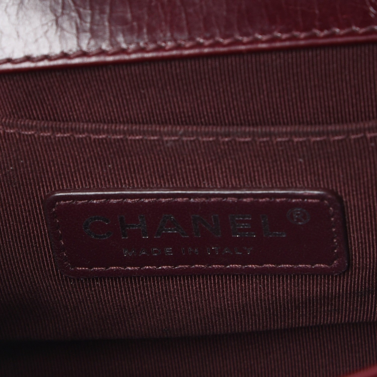 Chanel Glazed Calfskin Quilted Small Boy Chained Flap Burgundy 6 of 8