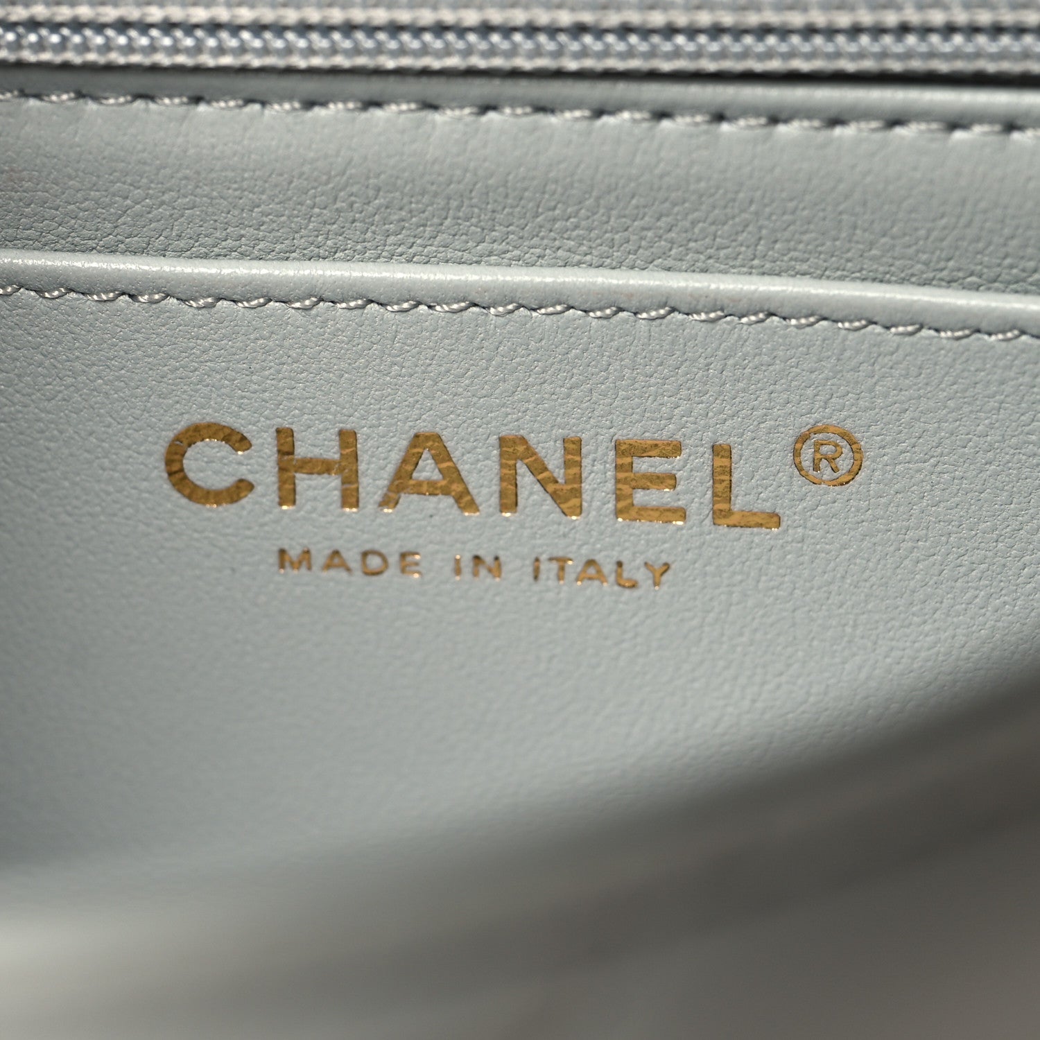 Chanel Lambskin Enamel Pearl Quilted Mini Charm Me Square Flap Light Blue 6 of 10
