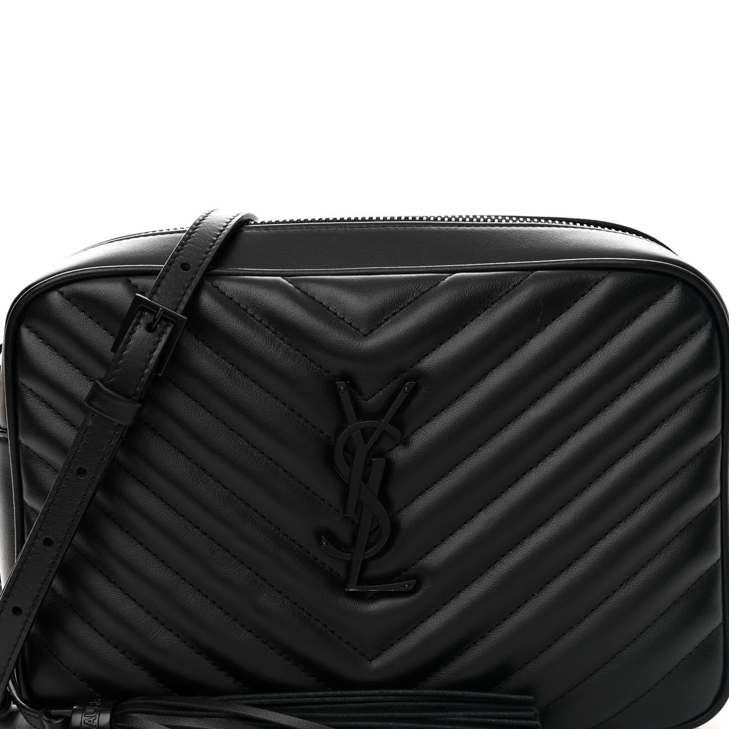 Calfskin Matelasse Monogram Monochrome Lou Camera Bag Black