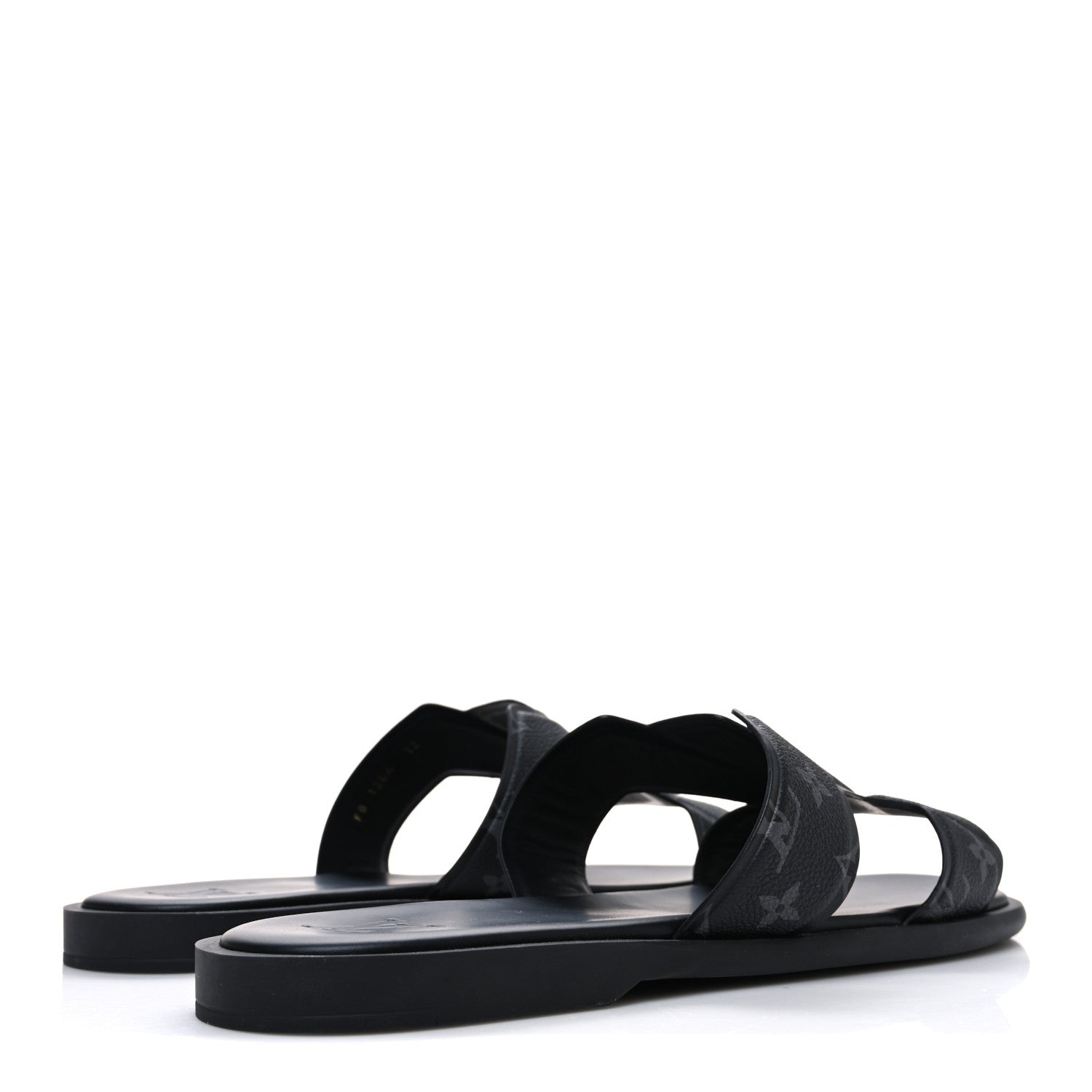 Louis Vuitton Monogram Eclipse Calfskin Mens LV Oasis Mules 12 Black 5 of 10